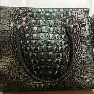 Brahmin Black and Blue Handbag